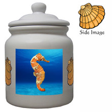 Seahorse Ceramic Color Cookie Jar