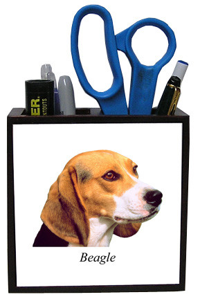 Beagle Wooden Pencil Holder