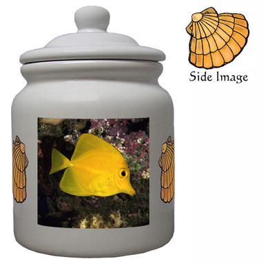 Yellow Tang Ceramic Color Cookie Jar