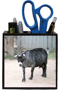 Goat Wooden Pencil Holder