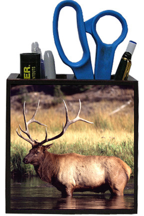 Elk Wooden Pencil Holder