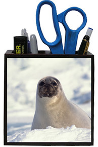 Seal Wooden Pencil Holder