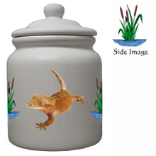 Gecko Ceramic Color Cookie Jar