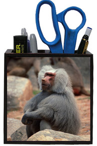 Baboon Wooden Pencil Holder