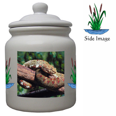 Viper Snake Ceramic Color Cookie Jar