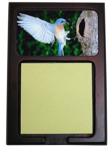 Bluebird Wooden Sticky Note Holder