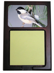 Chickadee Wooden Sticky Note Holder
