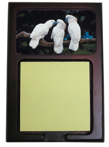 Cockatoo Wooden Sticky Note Holder