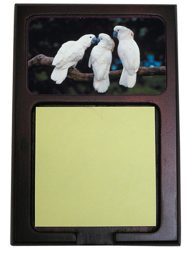 Cockatoo Wooden Sticky Note Holder