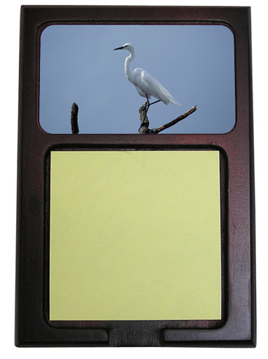 Egret Wooden Sticky Note Holder