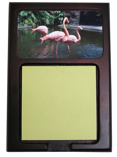 Flamingo Wooden Sticky Note Holder