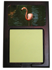 Flamingo Wooden Sticky Note Holder