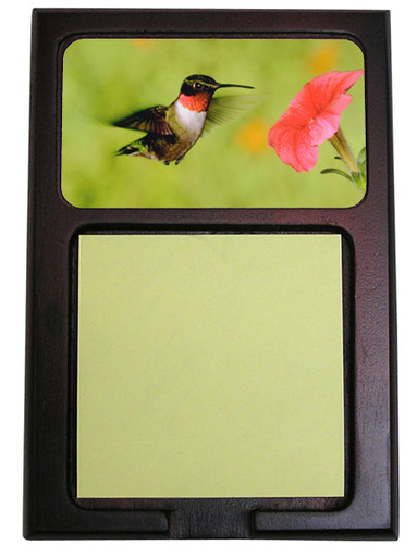 Hummingbird Wooden Sticky Note Holder