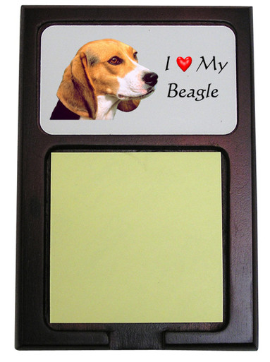 Beagle Wooden Sticky Note Holder