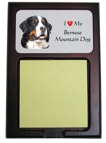 Bernese Mountain Dog Wooden Sticky Note Holder