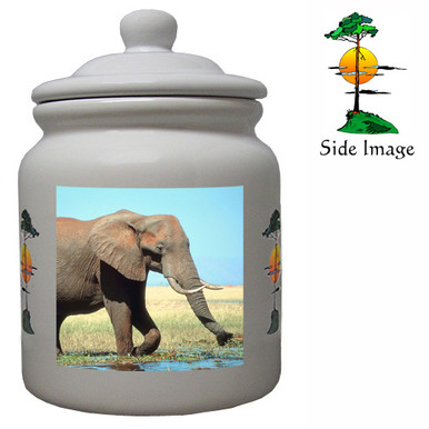 Elephant Ceramic Color Cookie Jar