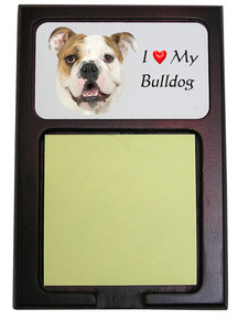 Bulldog Wooden Sticky Note Holder