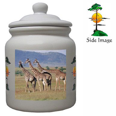 Giraffe Ceramic Color Cookie Jar