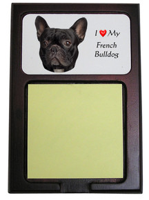 French Bulldog Wooden Sticky Note Holder