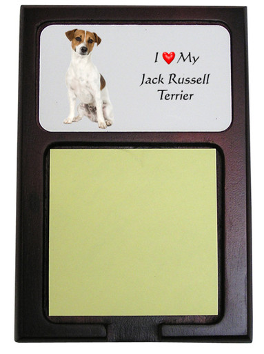 Jack Russell Terrier Wooden Sticky Note Holder