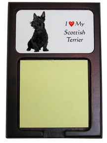 Scottish Terrier Wooden Sticky Note Holder