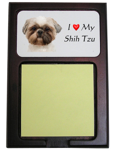 Shih Tzu Wooden Sticky Note Holder