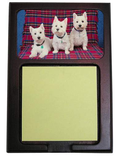 West Highland Terrier Wooden Sticky Note Holder