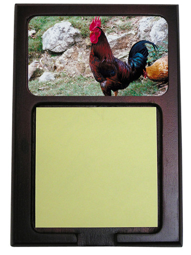 Rooster Wooden Sticky Note Holder