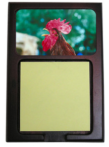Rooster Wooden Sticky Note Holder