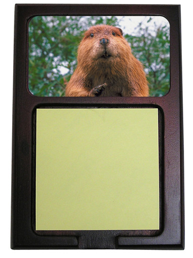 Beaver Wooden Sticky Note Holder