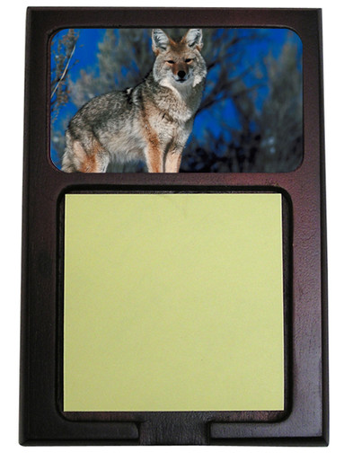 Coyote Wooden Sticky Note Holder