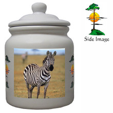 Zebra Ceramic Color Cookie Jar