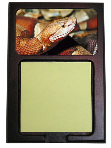 Copperhead Snake Wooden Sticky Note Holder