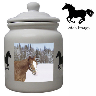 Horse Ceramic Color Cookie Jar