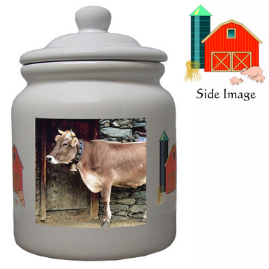 Cow Ceramic Color Cookie Jar