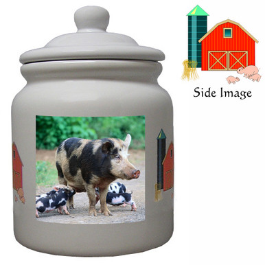 Pig Ceramic Color Cookie Jar