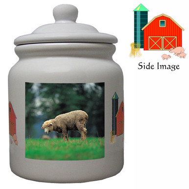 Sheep Ceramic Color Cookie Jar