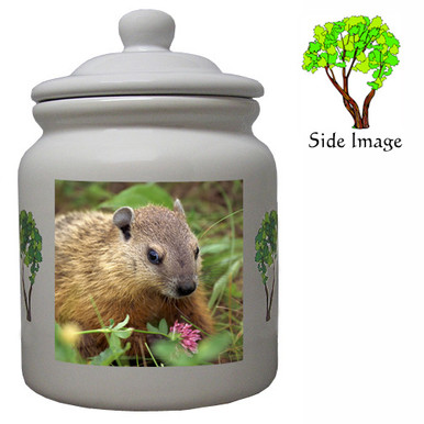 Groundhog Ceramic Color Cookie Jar