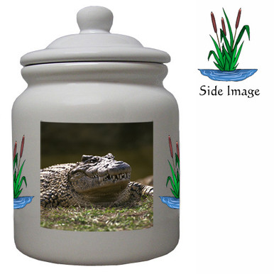Alligator Ceramic Color Cookie Jar