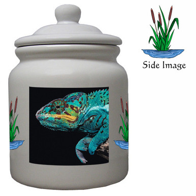 Chameleon Ceramic Color Cookie Jar