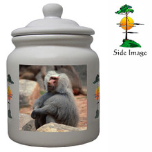 Baboon Ceramic Color Cookie Jar