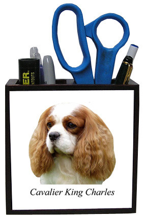 Cavalier King Charles Wood Pencil Holder