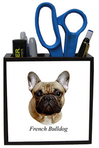 French Bulldog Wood Pencil Holder