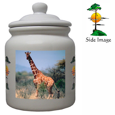 Giraffe Ceramic Color Cookie Jar