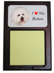 Bichon Wooden Sticky Note Holder