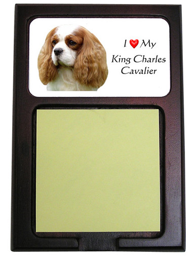 Cavalier King Charles Wooden Sticky Note Holder