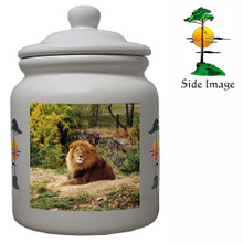 Lion Ceramic Color Cookie Jar