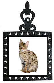 Savannah Cat Iron Trivet