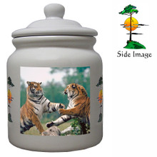 Tiger Ceramic Color Cookie Jar
