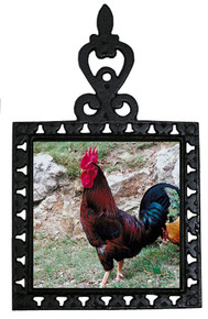 Rooster Iron Trivet